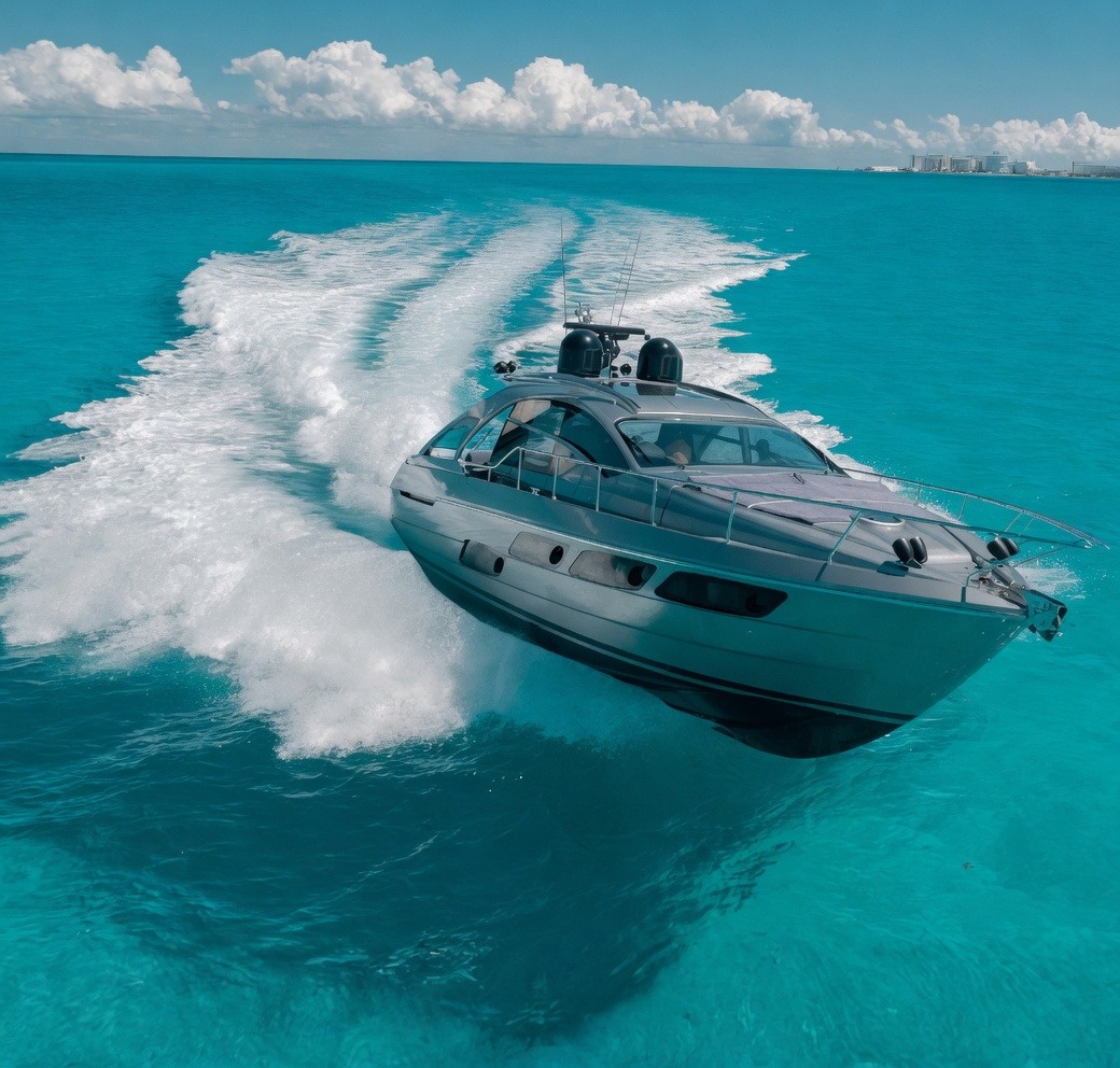 Renta del yate Pershing 5x Principe en Cancún